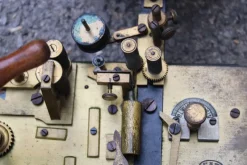 Pamono Italian Morse Telegraph in Brass, 1880s><noscript><img width=