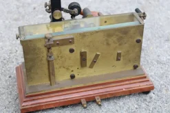 Pamono Italian Morse Telegraph in Brass, 1880s><noscript><img width=
