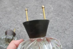 Pamono Italian Murano and Brass Knob Handles from Seguso, 1950, Set of 2><noscript><img width=