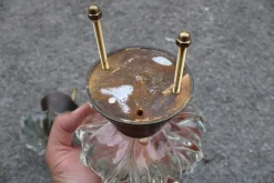 Pamono Italian Murano and Brass Knob Handles from Seguso, 1950, Set of 2><noscript><img width=
