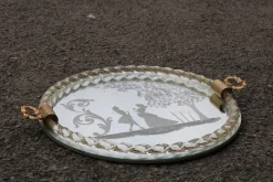 Sale Pamono Italian Murano Glass Tray, 1950s