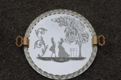 Sale Pamono Italian Murano Glass Tray, 1950s