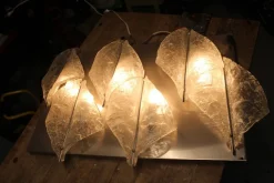 Sale Pamono Italian Murano Glass Wall Lamp from Mazzega, 1970s
