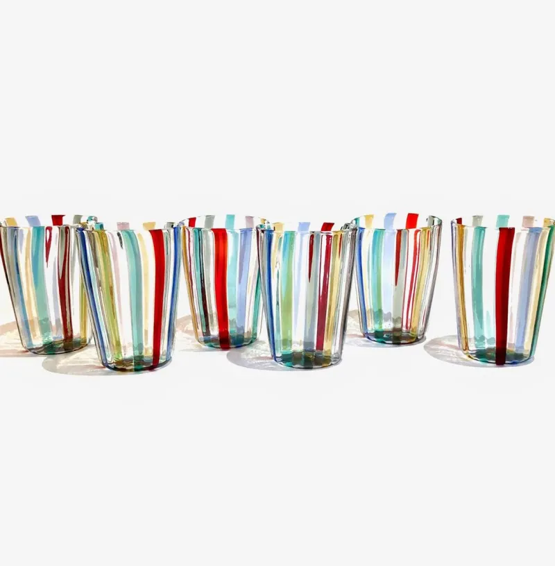 Best Pamono Italian Murano Glassware Set, 2004, Set of 6, Set of 6