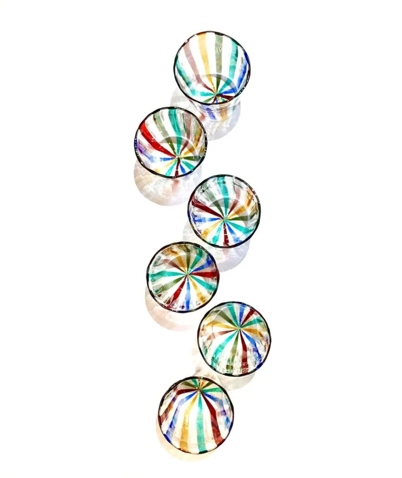 Best Pamono Italian Murano Glassware Set, 2004, Set of 6, Set of 6