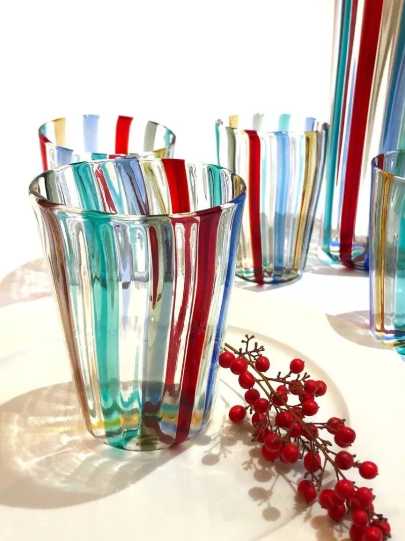 Best Pamono Italian Murano Glassware Set, 2004, Set of 6, Set of 6