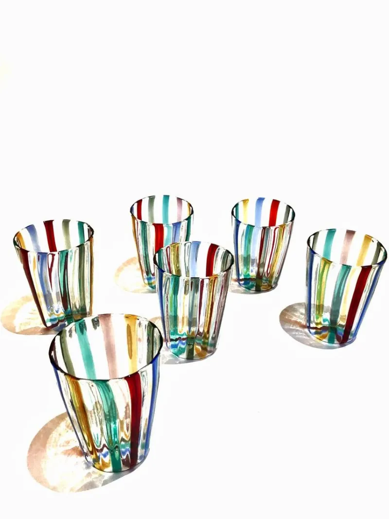 Best Pamono Italian Murano Glassware Set, 2004, Set of 6, Set of 6