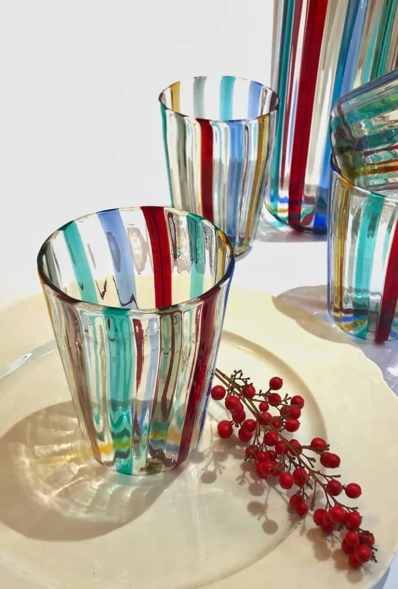 Best Pamono Italian Murano Glassware Set, 2004, Set of 6, Set of 6