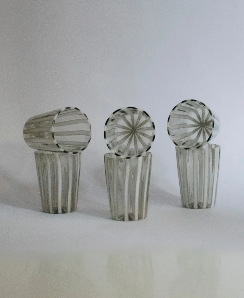 Pamono Italian Murano Glassware Set, 2004, Set of 6> Glassware