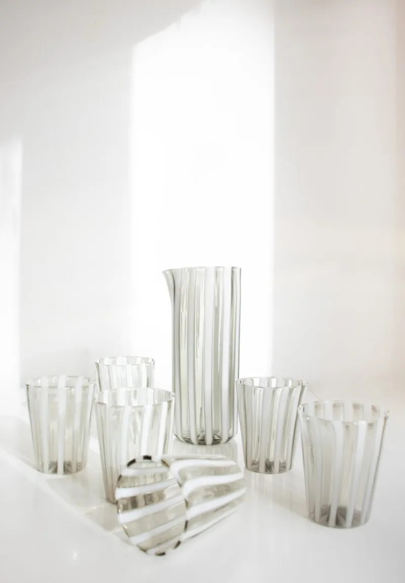 Pamono Italian Murano Glassware Set, 2004, Set of 6> Glassware