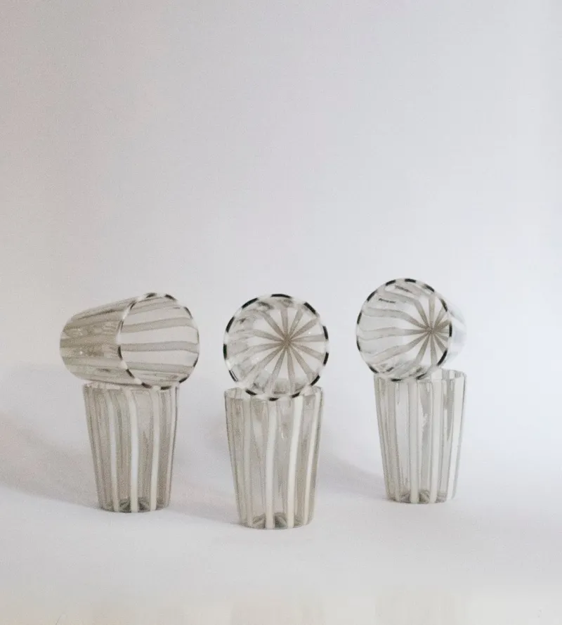 Pamono Italian Murano Glassware Set, 2004, Set of 6> Glassware