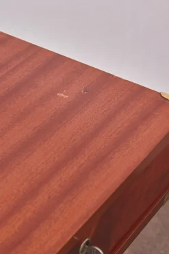 Clearance Pamono Italian Naval Wood and Brass Desk, 1960s