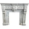 Pamono Italian Neoclassical Imperial Fireplace in White Marble, 1780> Fireplaces And Mantels