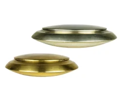 Pamono Italian Nickel-Plating and Brass Solaria Boxes by Nella Longari, 1970s, Set of 2> Trunks Crates & Baskets