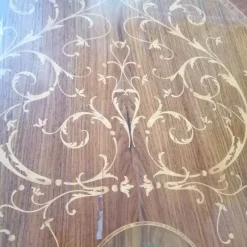 Hot Pamono Italian Oval Inlaid Table, 1950s