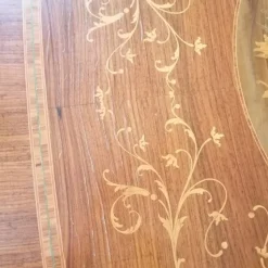 Hot Pamono Italian Oval Inlaid Table, 1950s