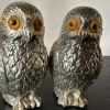 Pamono Italian Owl Shaped Salt and Pepper Shakers with Glass Eyes, 1970s, Set of 2> Salt & Pepper Shakers