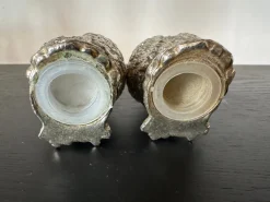 Pamono Italian Owl Shaped Salt and Pepper Shakers with Glass Eyes, 1970s, Set of 2><noscript><img width=