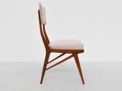 Online Pamono Italian Papillon Back Chairs in Light Pink Satin by Ariberto Colombo, 1950s, Set of 2