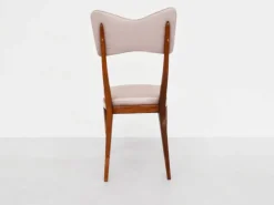 Online Pamono Italian Papillon Back Chairs in Light Pink Satin by Ariberto Colombo, 1950s, Set of 2