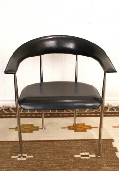 Pamono Italian Phase P40 Armchairs by Giancarlo Vegni & Gianfranco Gualtierotti for Fasem, Set of 8><noscript><img width=