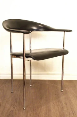 Pamono Italian Phase P40 Armchairs by Giancarlo Vegni & Gianfranco Gualtierotti for Fasem, Set of 8><noscript><img width=