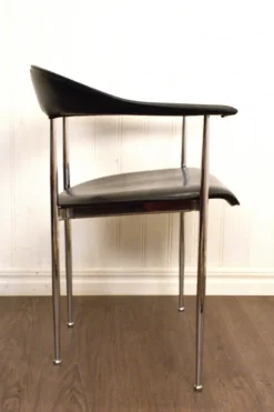 Pamono Italian Phase P40 Armchairs by Giancarlo Vegni & Gianfranco Gualtierotti for Fasem, Set of 8><noscript><img width=
