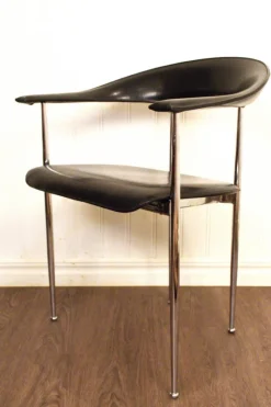 Pamono Italian Phase P40 Armchairs by Giancarlo Vegni & Gianfranco Gualtierotti for Fasem, Set of 8><noscript><img width=