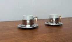 Pamono Italian Postmodern Kontessa Series Espresso Cups from Vev Vigano, 1980s, Set of 2> Coffee & Tea Service