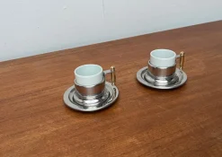 Pamono Italian Postmodern Kontessa Series Espresso Cups from Vev Vigano, 1980s, Set of 2><noscript><img width=