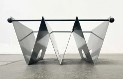 Online Pamono Italian Postmodern Metal Magazine Rack Holder, 1980s