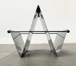 Online Pamono Italian Postmodern Metal Magazine Rack Holder, 1980s