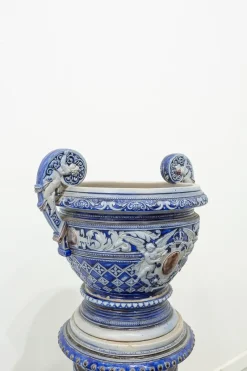 Pamono Italian Pot and Column Stand, 1890s> Pedestals And Columns