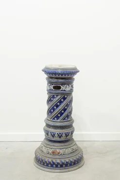 Pamono Italian Pot and Column Stand, 1890s><noscript><img width=
