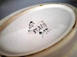 Pamono Italian Pottery Oil and Vinegar and Salt & Pepper Containers from Ernestine, 1950s, Set of 5><noscript><img width=