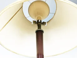 Pamono Italian Purple Wood and Brass Floor Lamp from Arredoluce, 1940s><noscript><img width=
