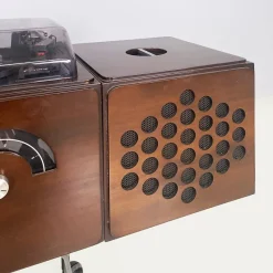 Pamono Italian Radiophonograph Rr126 and Record Player attributed to Castiglioni for Brionvega, 1960s><noscript><img width=
