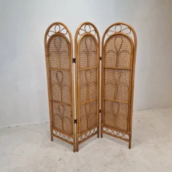 Outlet Pamono Italian Rattan and Wicker Room Divider, 1960s