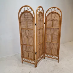 Outlet Pamono Italian Rattan and Wicker Room Divider, 1960s