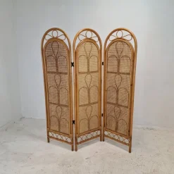 Outlet Pamono Italian Rattan and Wicker Room Divider, 1960s