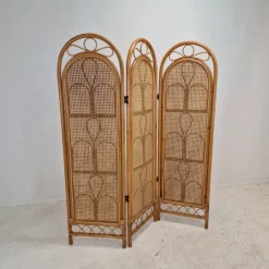Outlet Pamono Italian Rattan and Wicker Room Divider, 1960s