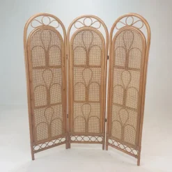 Pamono Italian Rattan and Wicker Room Divider, 1960s><noscript><img width=