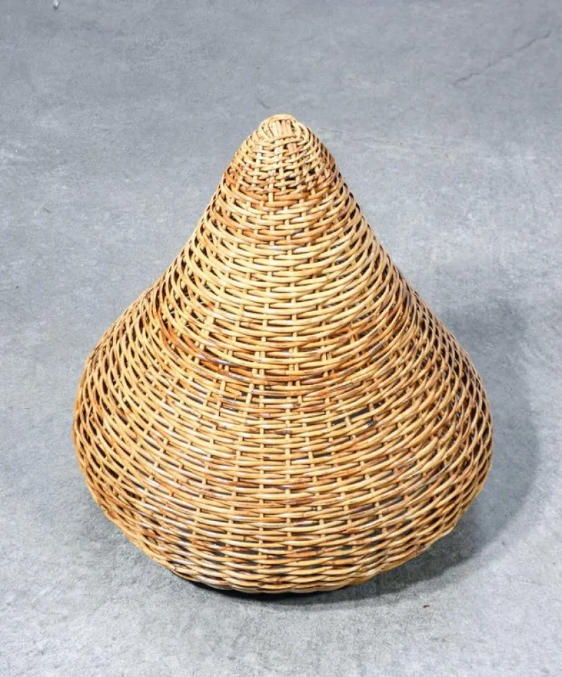 Pamono Italian Rattan Planter, 1950s> Planters And Jardiniere