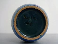 Pamono Italian Rimini Blue Ceramic Cachepot by Aldo Londi for Bitossi, 1960s><noscript><img width=