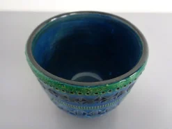Pamono Italian Rimini Blue Ceramic Cachepot by Aldo Londi for Bitossi, 1960s><noscript><img width=
