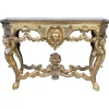 Pamono Italian Rococo Console with White Marble Top, 18th-19th Century> Console Tables