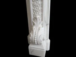 Sale Pamono Italian Rococo Revival Statuary White Marble Fireplace Mantel, 1840