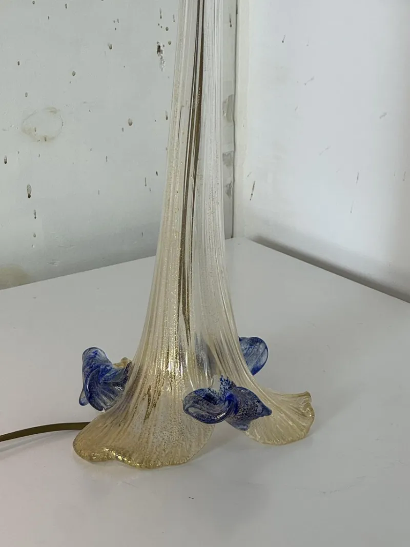 Hot Pamono Italian Romantic Murano Glass Table Lamps, 1980s, Set of 2