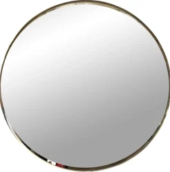 Clearance Pamono Italian Round Brass Wall Mirror, 1960s