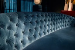 Pamono Italian Round Capitonne Fabric Sofa from VGnewtrend><noscript><img width=